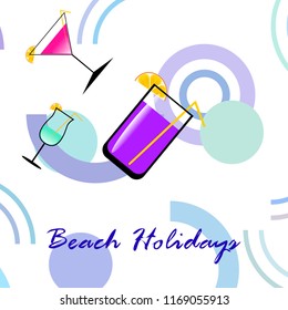 coctail summer holiday vector background