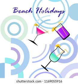coctail summer holiday vector background