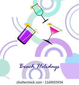 coctail summer holiday vector background