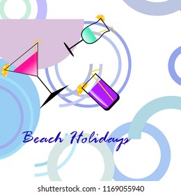 coctail summer holiday vector background