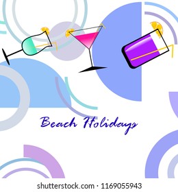 coctail summer holiday vector background