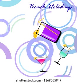 coctail summer holiday vector background