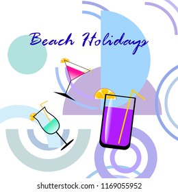 coctail summer holiday vector background