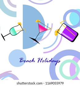 coctail summer holiday vector background