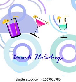 coctail summer holiday vector background