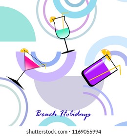 coctail summer holiday vector background