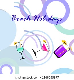 coctail summer holiday vector background