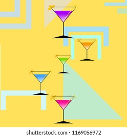 coctail summer holiday vector background