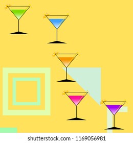 coctail summer holiday vector background