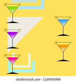 coctail summer holiday vector background