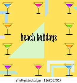 coctail summer holiday vector background