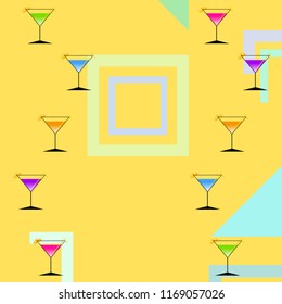 coctail summer holiday vector background