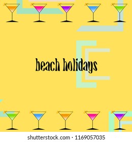 coctail summer holiday vector background