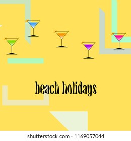 coctail summer holiday vector background
