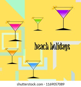 coctail summer holiday vector background