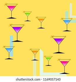 coctail summer holiday vector background