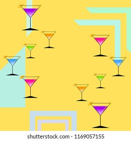 coctail summer holiday vector background