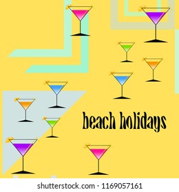 coctail summer holiday vector background