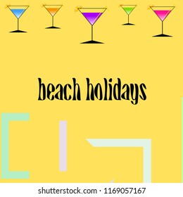 coctail summer holiday vector background