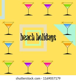 coctail summer holiday vector background