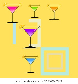 coctail summer holiday vector background