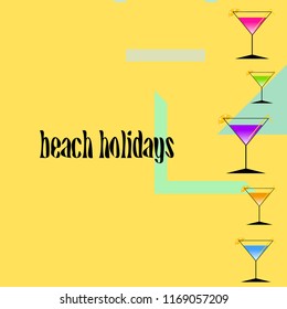 coctail summer holiday vector background