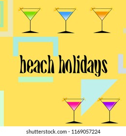 coctail summer holiday vector background