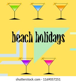 coctail summer holiday vector background