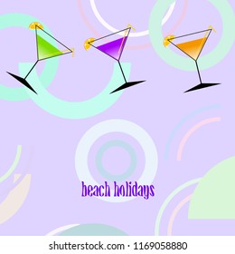coctail summer holiday vector background