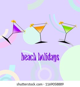 coctail summer holiday vector background