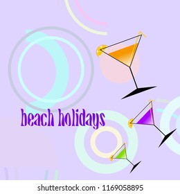 coctail summer holiday vector background