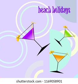 coctail summer holiday vector background