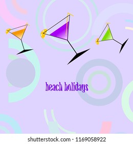 coctail summer holiday vector background