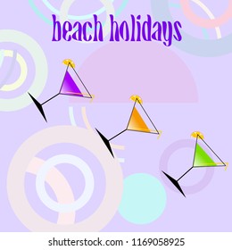coctail summer holiday vector background