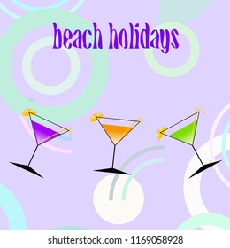 coctail summer holiday vector background