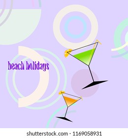 coctail summer holiday vector background