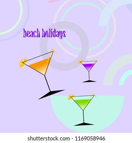 coctail summer holiday vector background
