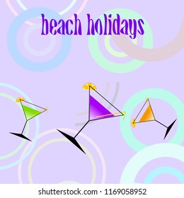 coctail summer holiday vector background