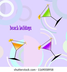 coctail summer holiday vector background