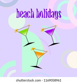 coctail summer holiday vector background