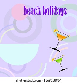 coctail summer holiday vector background