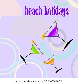 coctail summer holiday vector background
