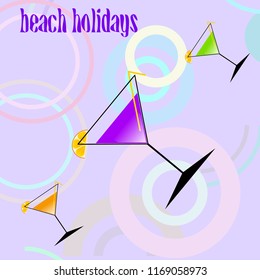 coctail summer holiday vector background