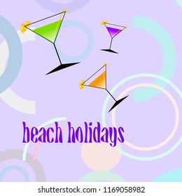 coctail summer holiday vector background