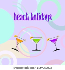 coctail summer holiday vector background