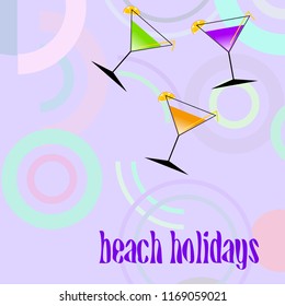coctail summer holiday vector background