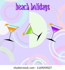 coctail summer holiday vector background