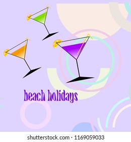coctail summer holiday vector background