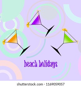 coctail summer holiday vector background