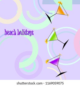 coctail summer holiday vector background